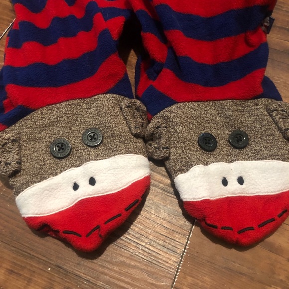 Nick & Nora sock monkey onesie pajama - Picture 2 of 6